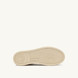 AUTRY MEDALIST LOW IN SUEDE E PELLE BIANCA E MOREL