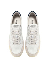 AUTRY MEDALIST LOW IN PELLE BIANCA E BLU