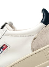 AUTRY MEDALIST LOW IN PELLE BIANCA E BLU