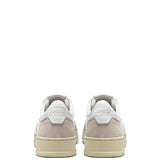 AUTRY MEDALIST LOW IN PELLE BIANCA E SUEDE BEIGE