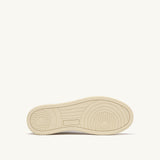 AUTRY MEDALIST LOW IN SUEDE E PELLE BIANCA E BURGUNDY