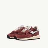 AUTRY REELWIND LOW IN NYLON E SUEDE HOT SAUCE E BIANCO