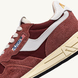 AUTRY REELWIND LOW IN NYLON E SUEDE HOT SAUCE E BIANCO