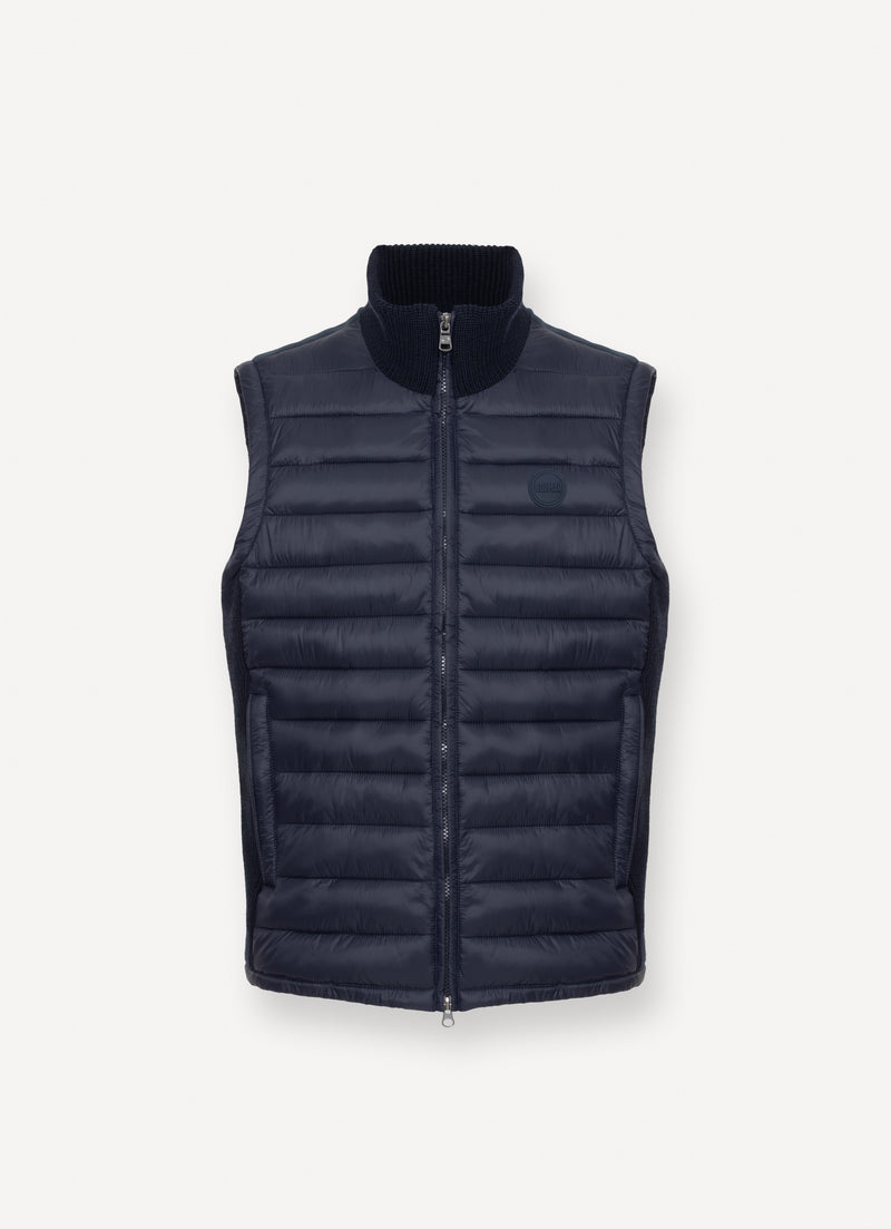 COLMAR  Gilet autunnale con schiena in felpa NERO