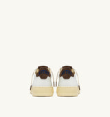 AUTRY MEDALIST LOW IN PELLE BIANCA E SUEDE CHOCOLATE CHIP