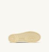 AUTRY MEDALIST LOW IN PELLE BIANCA E SUEDE CHOCOLATE CHIP
