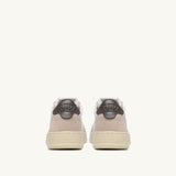 AUTRY MEDALIST LOW IN SUEDE E PELLE BIANCA E MOREL