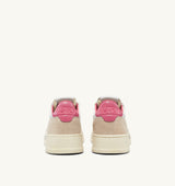 AUTRY SNEAKERS MEDALIST LOW IN SUEDE E PELLE BIANCA E FUCSIA