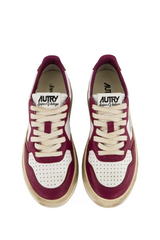 AUTRY MEDALIST LOW SUPER VINTAGE IN PELLE BIANCA, VIOLA E MARRONE