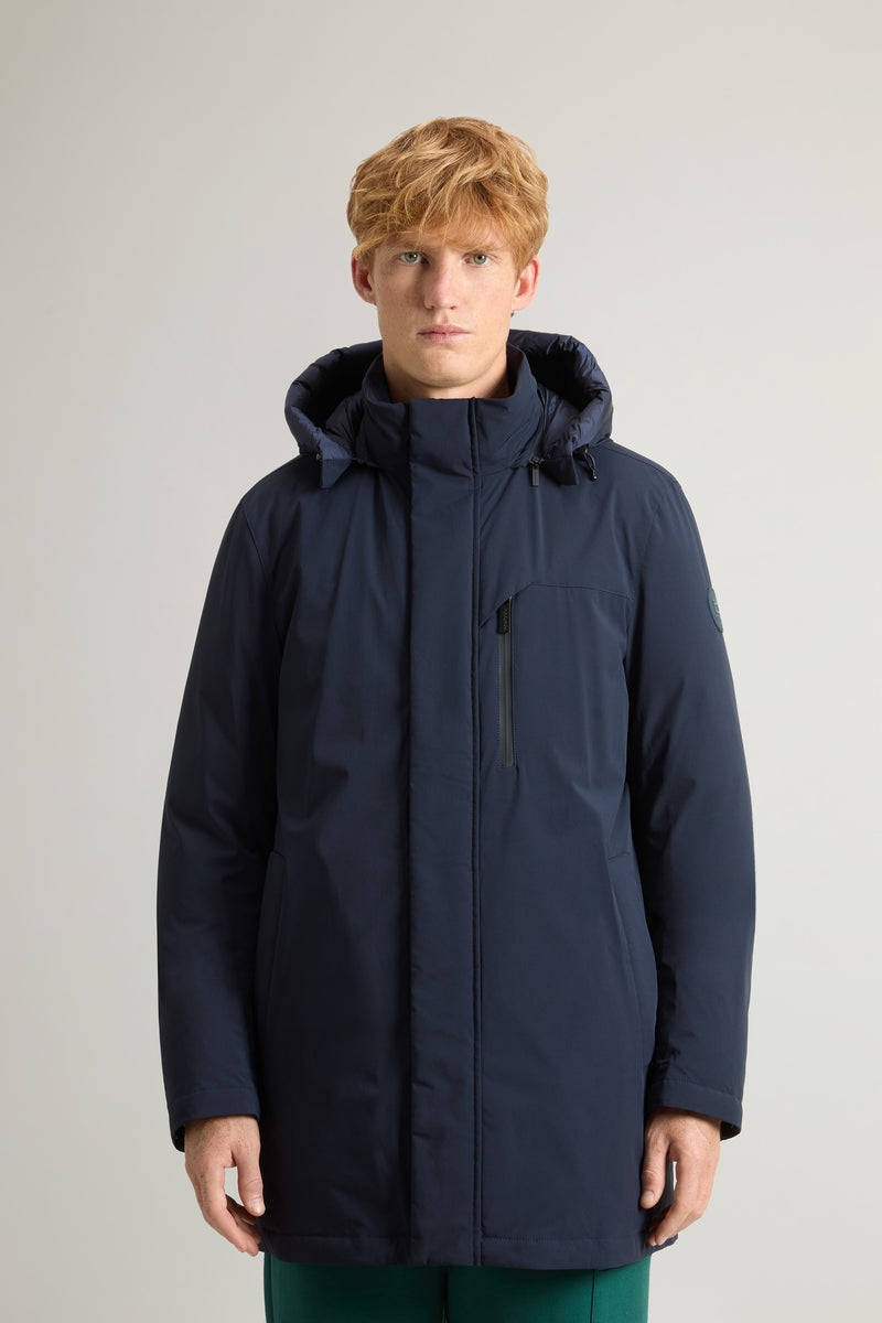 WOOLRICH Mountain Parka in nylon elasticizzato BLU