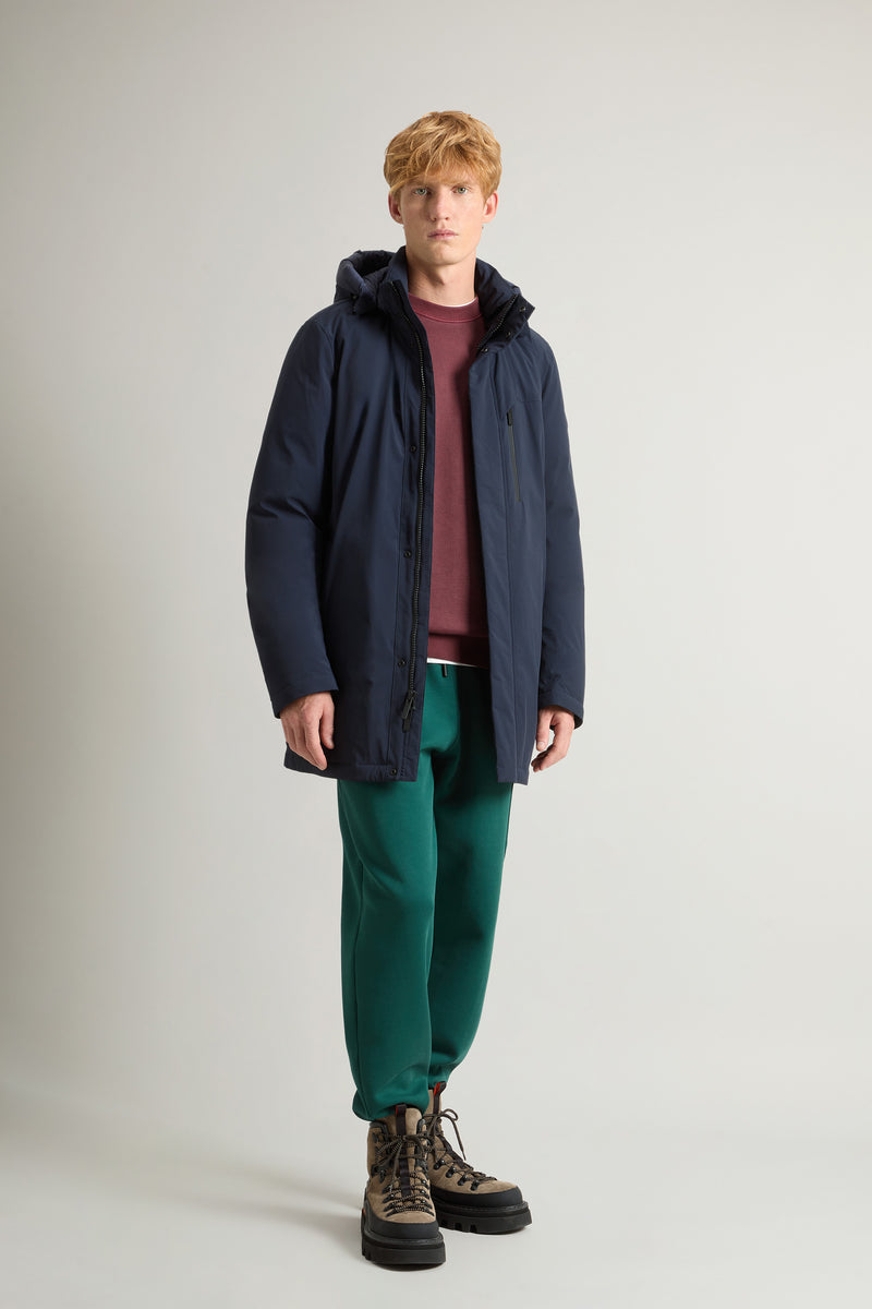 WOOLRICH Mountain Parka in nylon elasticizzato BLU