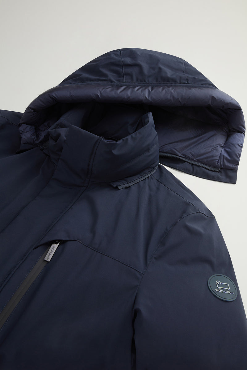 WOOLRICH Mountain Parka in nylon elasticizzato BLU