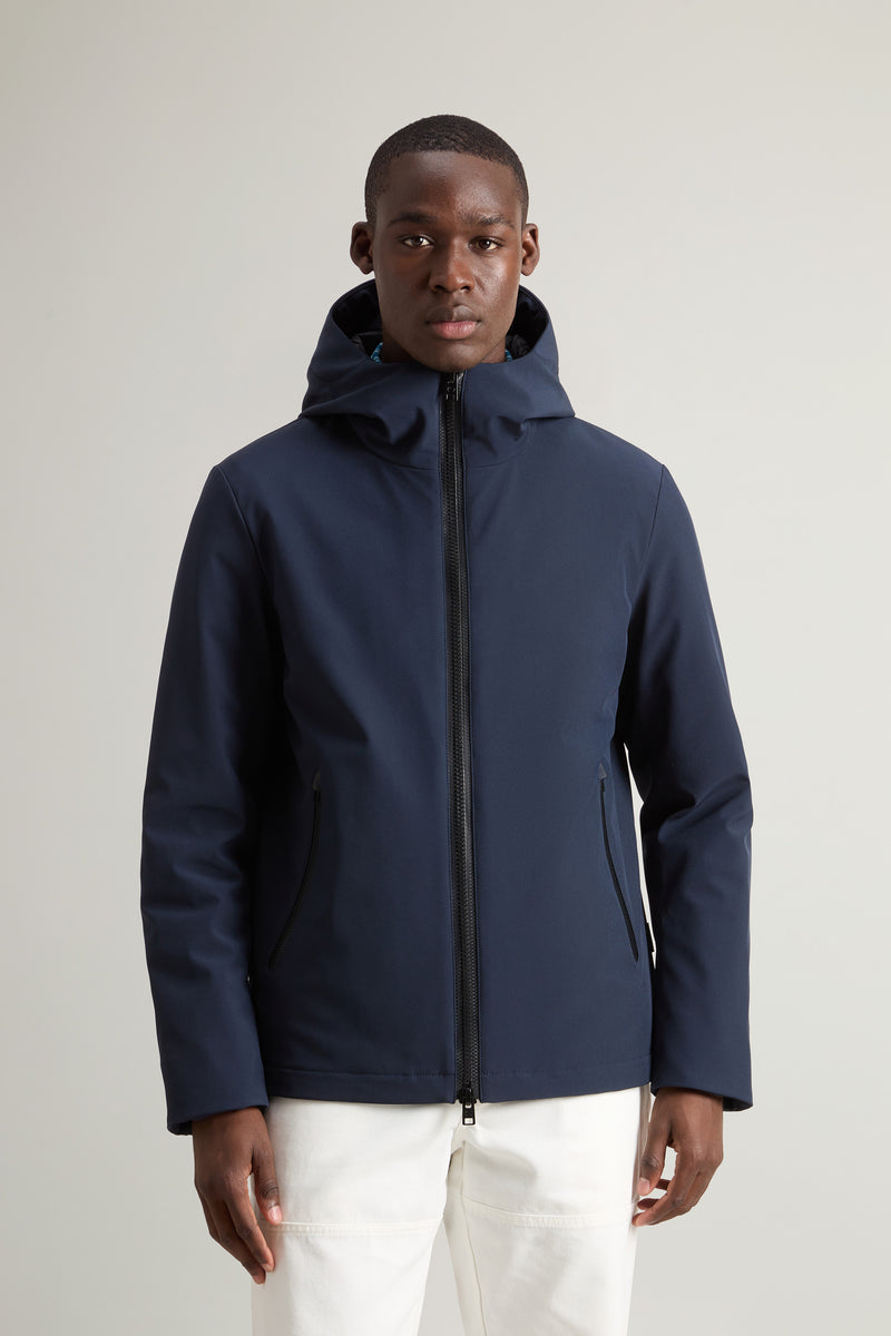 WOOLRICH Giacca Pacific in Tech Softshell BLU