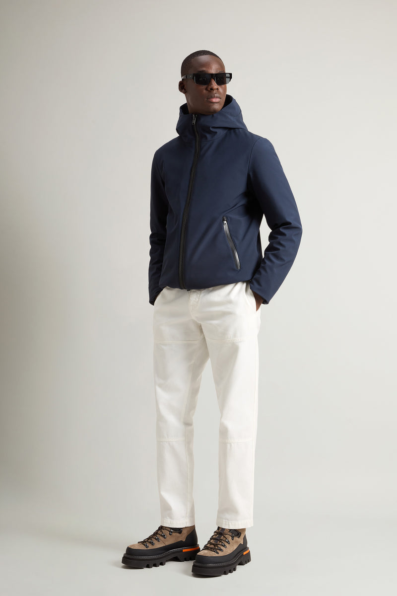 WOOLRICH Giacca Pacific in Tech Softshell BLU