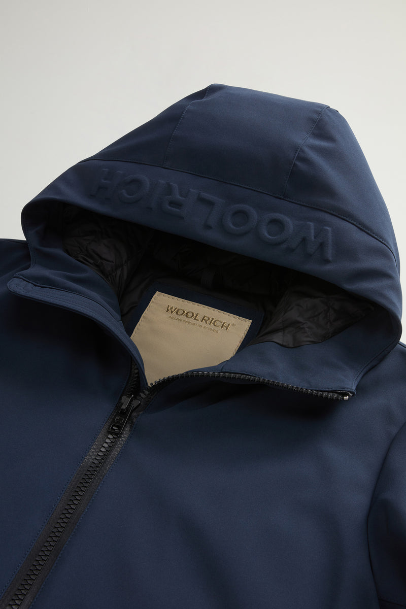 WOOLRICH Giacca Pacific in Tech Softshell BLU