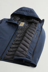 WOOLRICH Giacca Pacific in Tech Softshell BLU