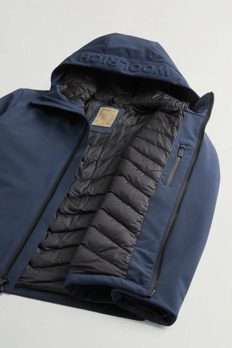 WOOLRICH Giacca Pacific in Tech Softshell BLU