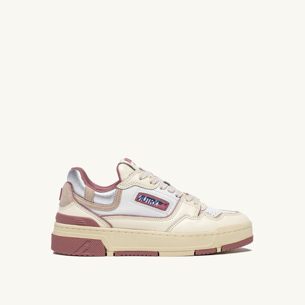 AUTRY CLC LOW IN PELLE WHISPER WHITE ASH ROSE E SILVER