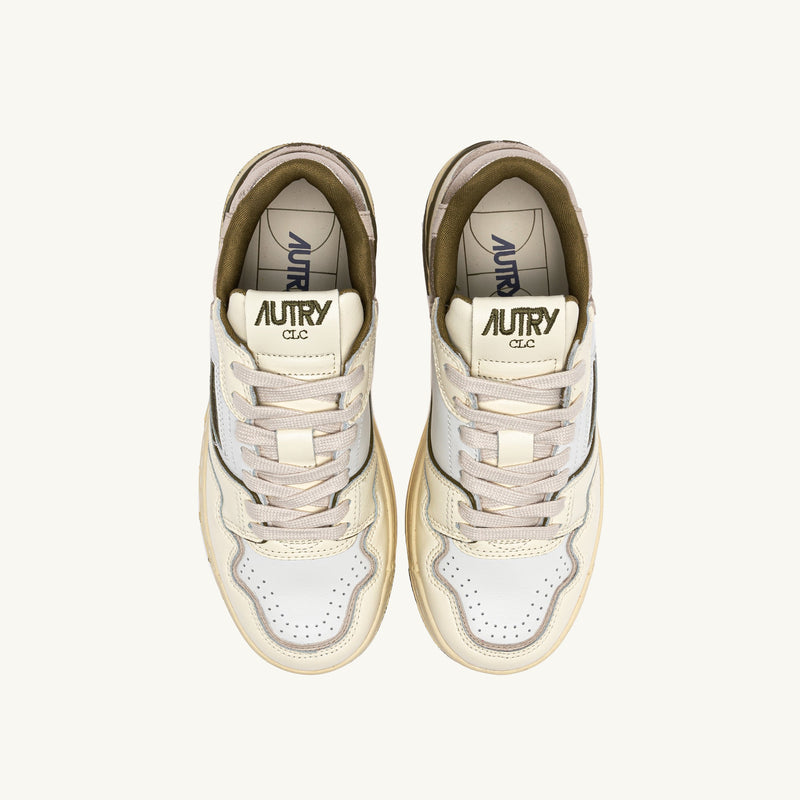 AUTRY CLC LOW IN PELLE WHISPER WHITE LIZARD E PLATINUM