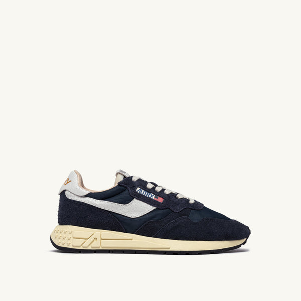 AUTRY REELWIND LOW IN NYLON E SUEDE BLUE SPACE E BIANCO