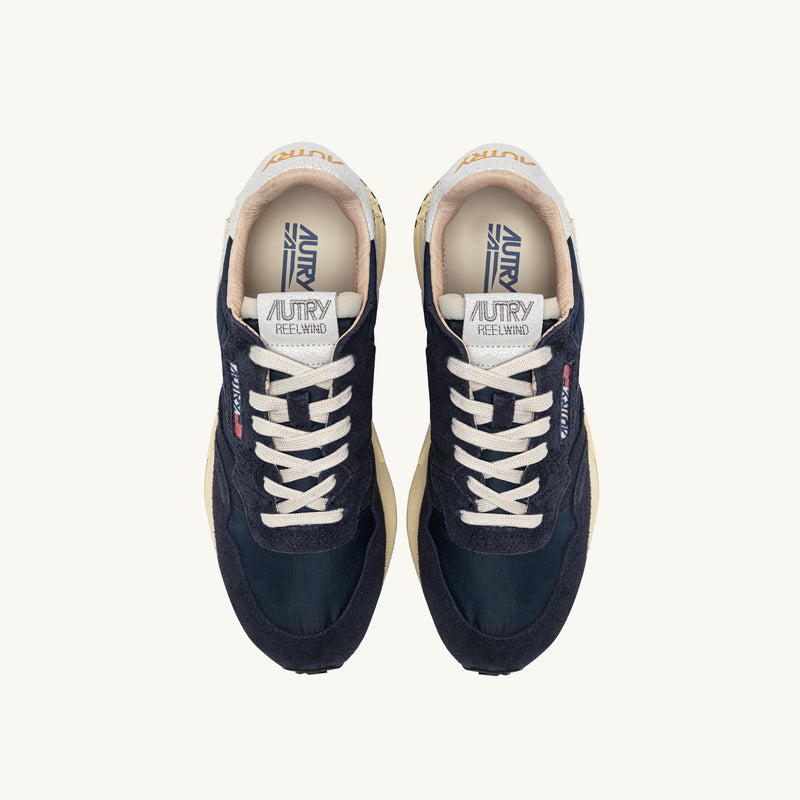 AUTRY REELWIND LOW IN NYLON E SUEDE BLUE SPACE E BIANCO