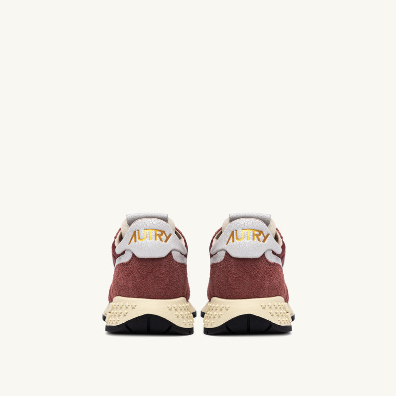 AUTRY REELWIND LOW IN NYLON E SUEDE HOT SAUCE E BIANCO