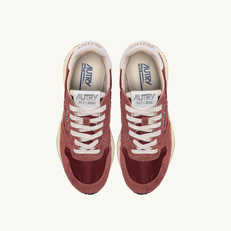 AUTRY REELWIND LOW IN NYLON E SUEDE HOT SAUCE E BIANCO