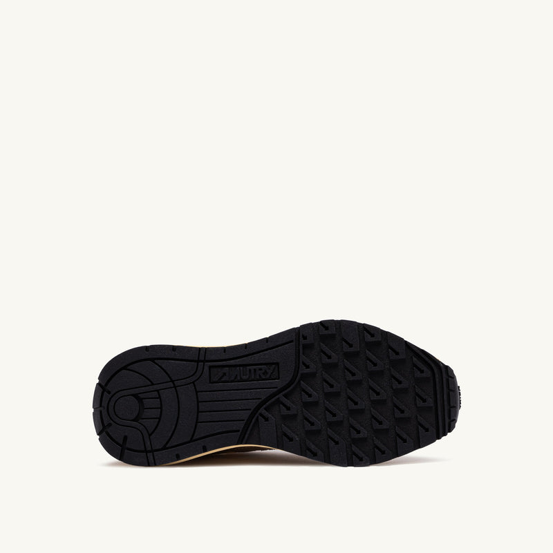 AUTRY  REELWIND LOW IN NYLON SUEDE E PELLE ECRU' E PLATINO